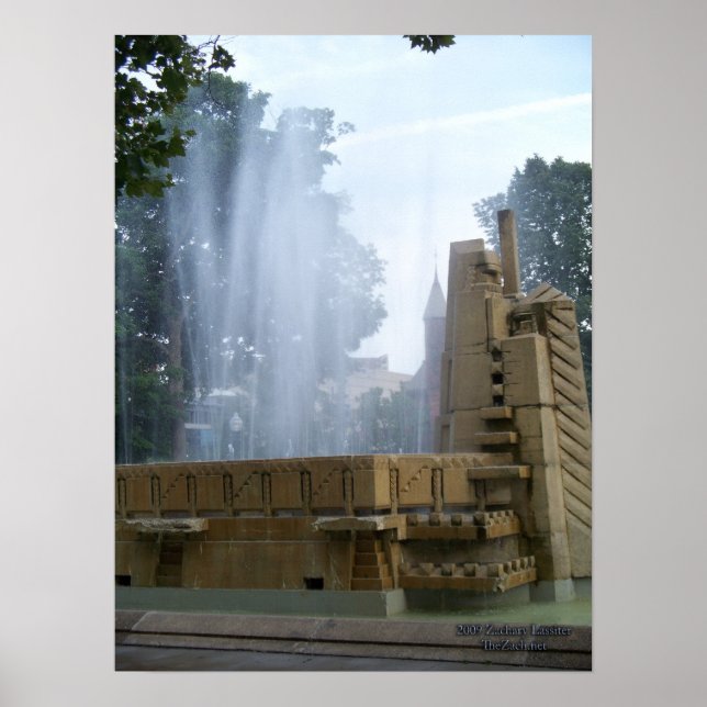 Park Fountain Poster (Vorne)