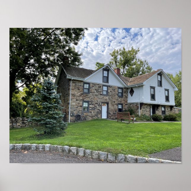 Park Gebäude mit Bäumen Poster (Vorne)