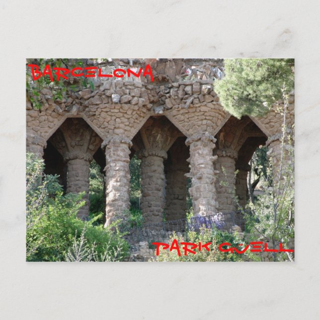 Park Guell Barcelona Postkarte (Vorderseite)