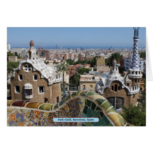 Park Güell, Barcelona, Spanien (Vorderseite (Horizontal))