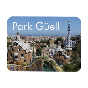Park Güell, Barcelona, Spanien Magnet