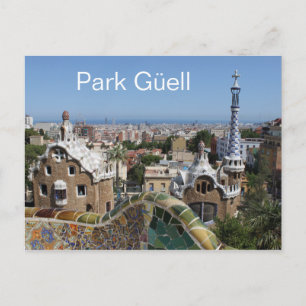 Park Güell, Barcelona, Spanien Postkarte