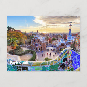 Park Güell, Barcelona, Spanien Postkarte