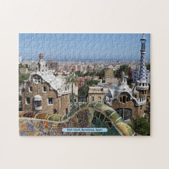Park Güell, Barcelona, Spanien Puzzle (Horizontal)