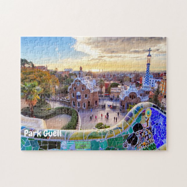 Park Güell, Barcelona, Spanien Puzzle (Horizontal)