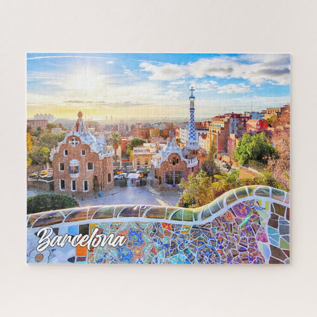 Park Guell, Barcelona, Spanien Puzzle (Horizontal)