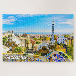 Park Guell, Barcelona, Spanien Puzzle