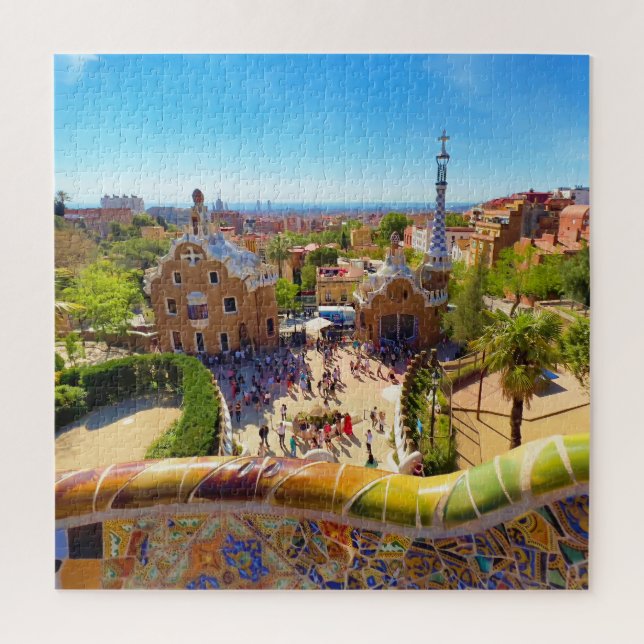 Park Guell in Barcelona Puzzle (Vertikal)