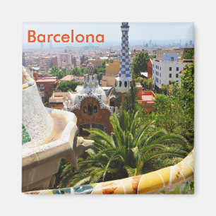 Park Guell in Barcelona, Spanien Magnet