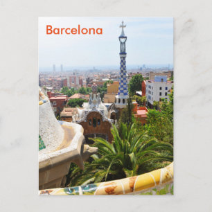 Park Guell in Barcelona, Spanien Postkarte