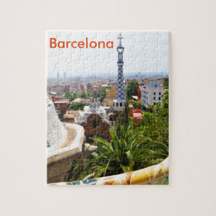Park Guell in Barcelona, Spanien Puzzle