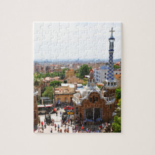 Park Guell in Barcelona, Spanien Puzzle