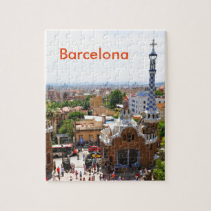 Park Guell in Barcelona, Spanien Puzzle