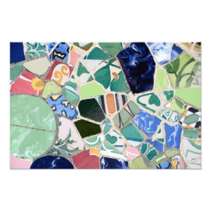 Park Guell mosaics Fotodruck