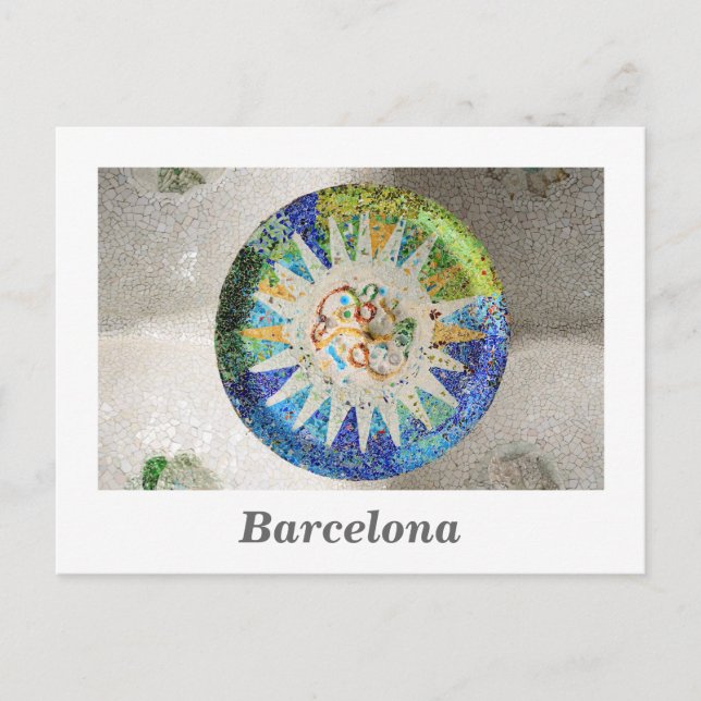 Park Guell mosaics Postcard Postkarte (Vorderseite)