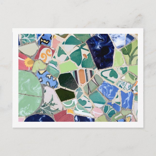 Park Guell mosaics Postcard Postkarte (Vorderseite)