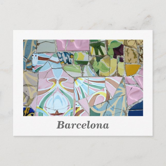 Park Guell mosaics Postcard Postkarte (Vorderseite)