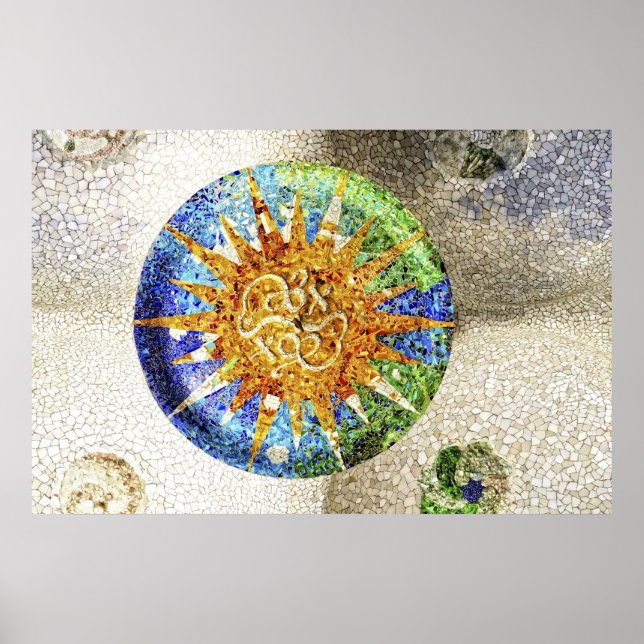 Park Guell mosaics Poster (Vorne)