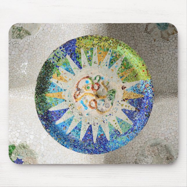 Park Guell Mosaik Mousepad (Vorne)