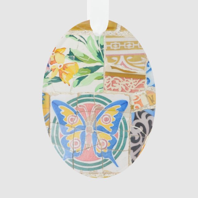 Park Guell Mosaiken Ornament (Vorderseite)