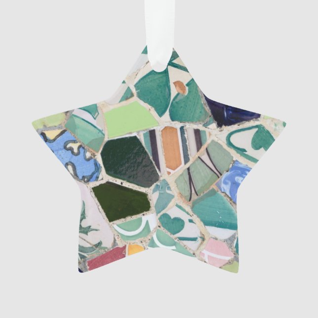 Park Guell Mosaiken Ornament (Vorderseite)