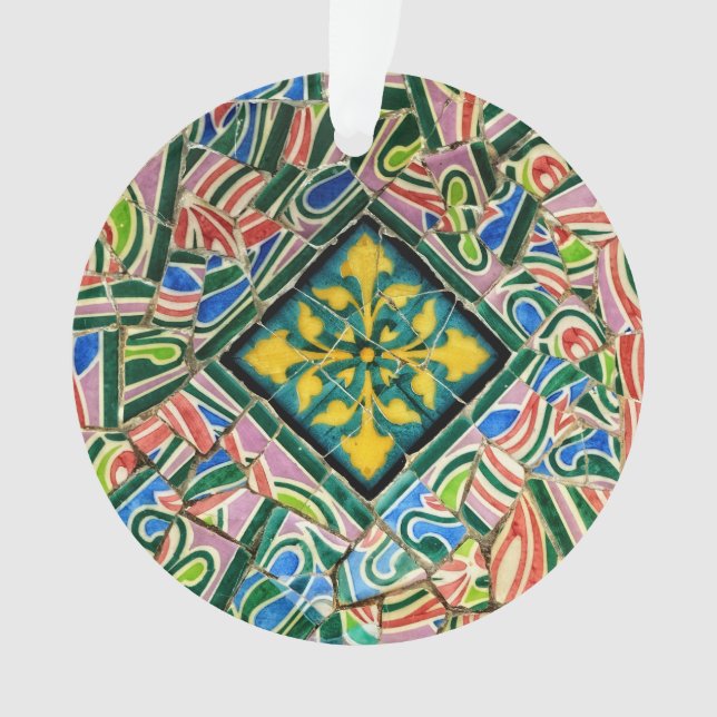 Park Guell Mosaiken Ornament (Vorderseite)
