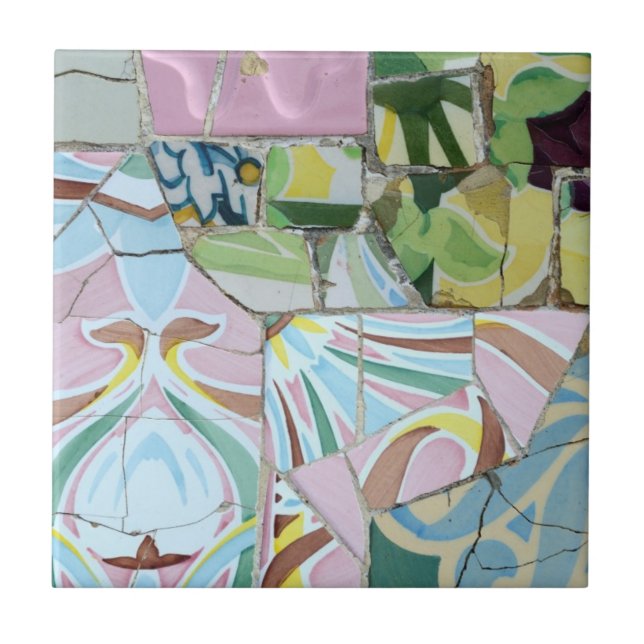 Park Guell Mosaikfliese Fliese (Vorderseite)