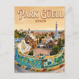 Park Güell Spanien Postkarte