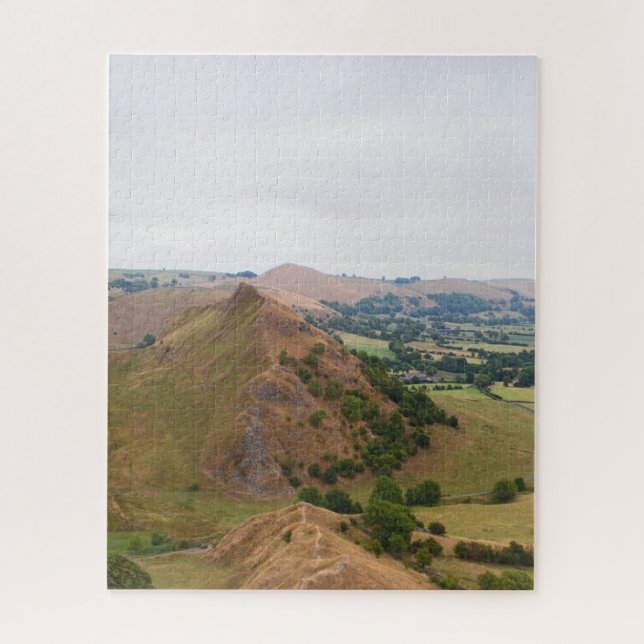 Park Hill aus Chrome Hill, Peak District Puzzle (Vertikal)