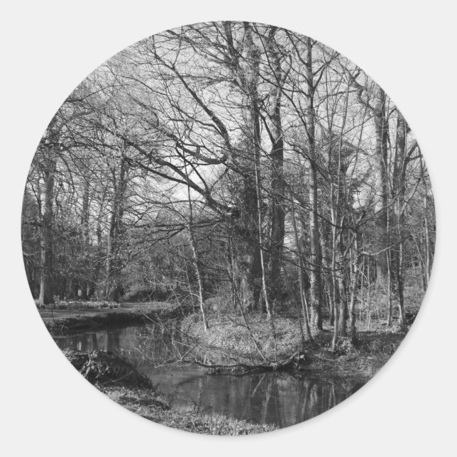 Park Landscape - Bute Park, Cardiff Runder Aufkleber (Vorderseite)