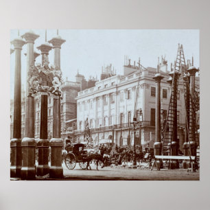 Park Lane wird für Queen Victorias Dia dekoriert Poster