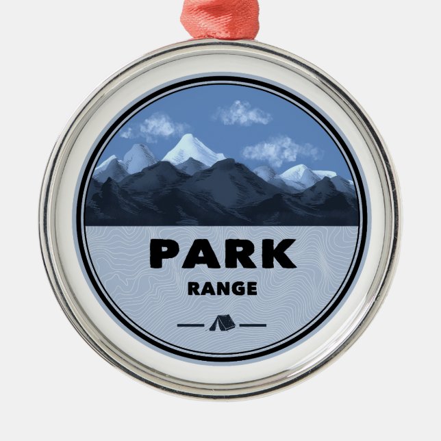 Park Range Colorado Camping Ornament Aus Metall (Vorne)