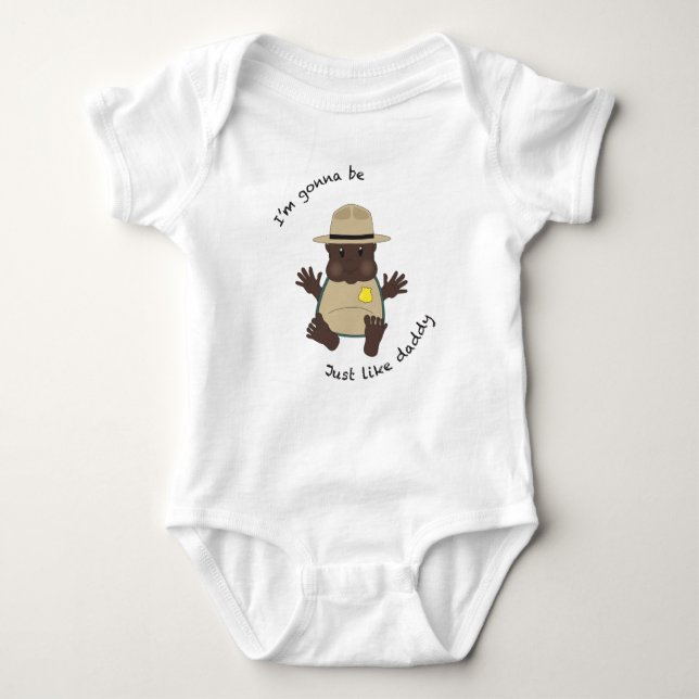 Park Ranger Daddy Baby Strampler (Vorderseite)
