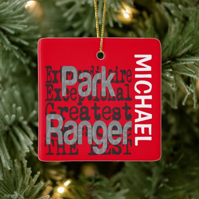Park Ranger Extraordinaire CUSTOM Keramikornament (Baum)