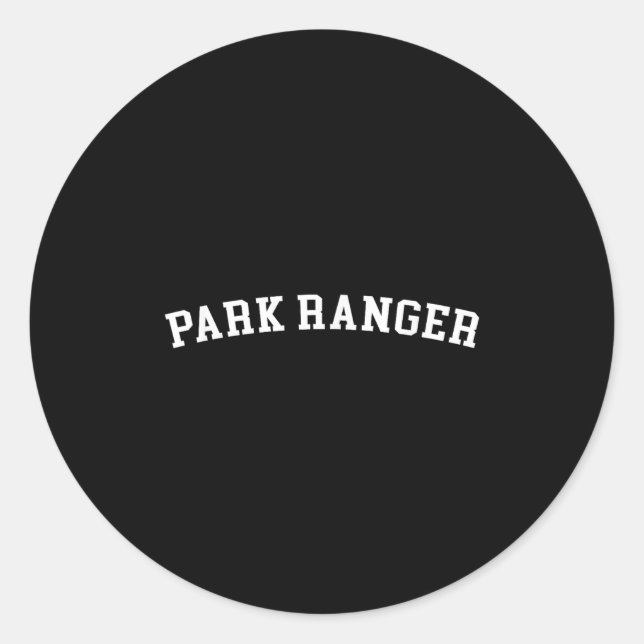 Park Ranger Runder Aufkleber (Vorderseite)