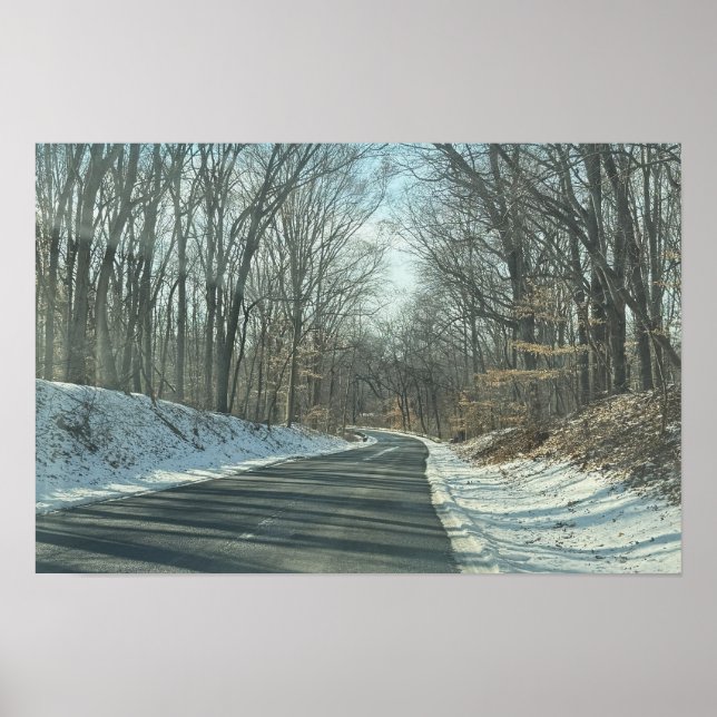 Park Road in Winterposter Poster (Vorne)