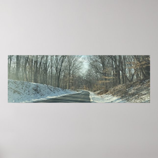 Park Road in Winterposter Poster (Vorne)