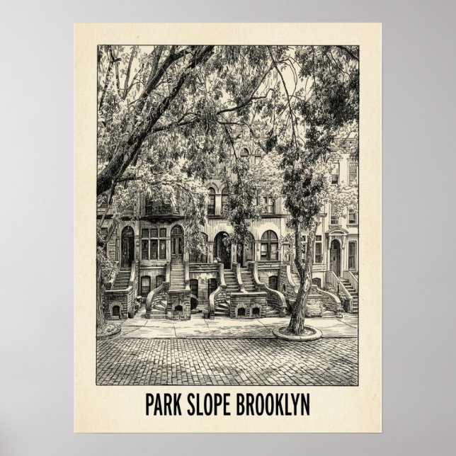 Park Slope Brooklyn New York Poster (Vorne)