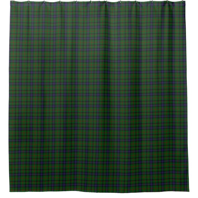 Park tartan grün kariert duschvorhang (Vorderseite)
