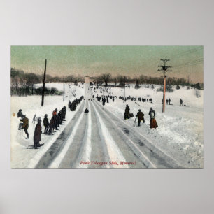Park Toboggan Slide View, Montreal, Kanada Poster