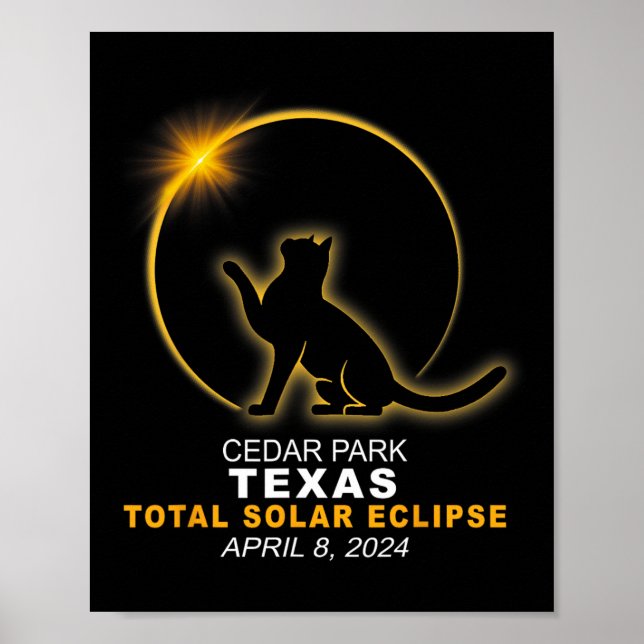 Park Total Solar Eclipse 8.4.2024 Poster (Vorne)