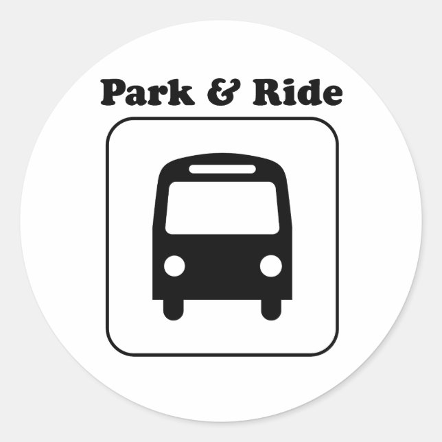 Park und Reiten Runder Aufkleber (Vorderseite)