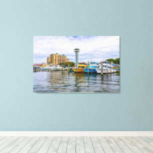 Parkboote Destin Florida Hafen Leinwand