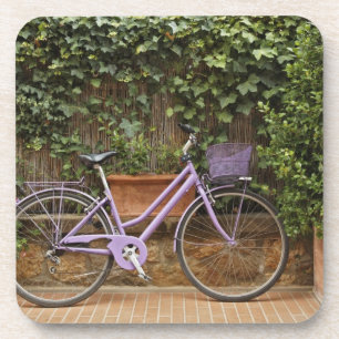 Parked bicycle, Pienza, Italy, Tuscany Getränkeuntersetzer