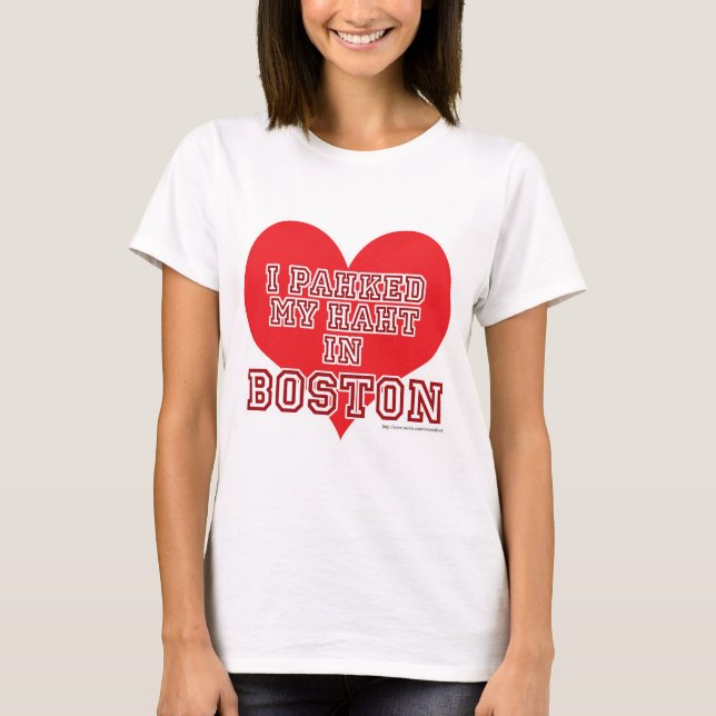 Parked Heart in Boston lustiger Slogan T-Shirt (Vorderseite)