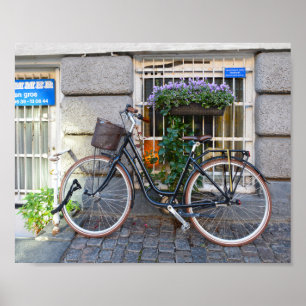 Parken von Fahrrädern verboten, Kopenhagen, Dänema Poster