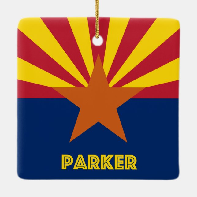 Parker AZ Flag Keramikornament (Rückseite)