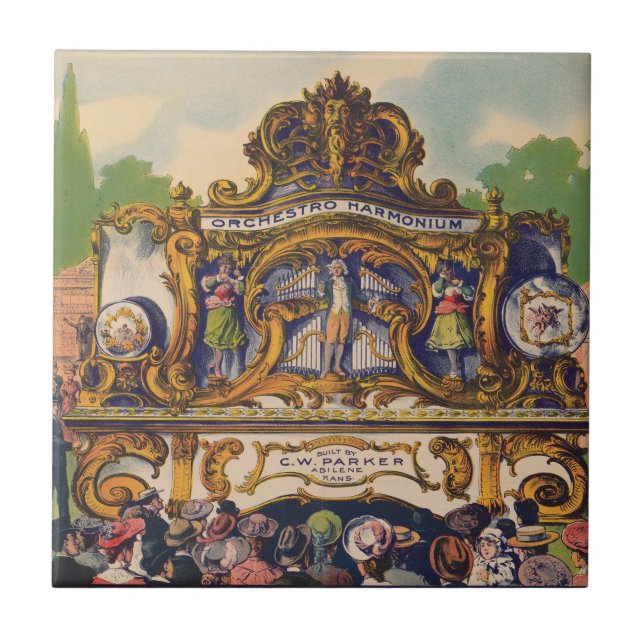 Parker Band Organs, berühmt für Schönheit und Ton Fliese (Vorderseite)