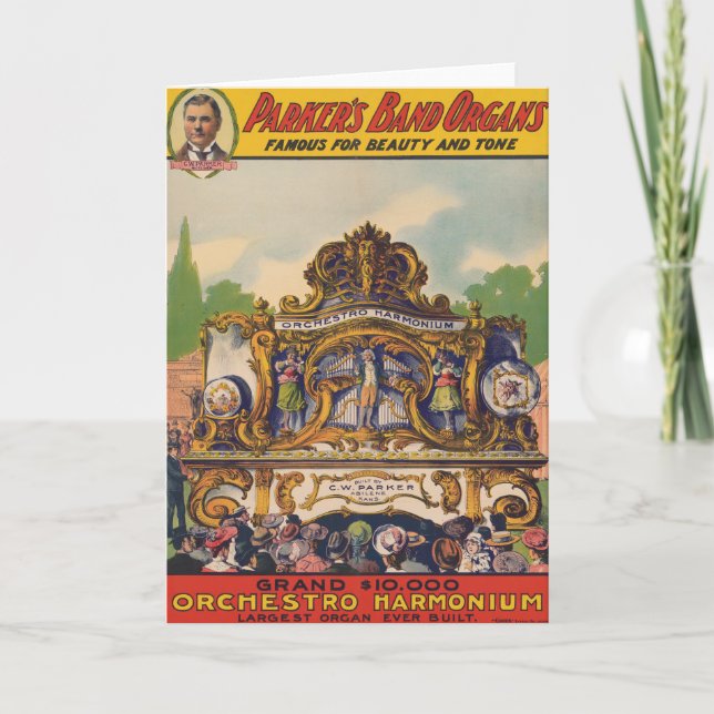 Parker Band Organs, berühmt für Schönheit und Ton Karte (Vorderseite)