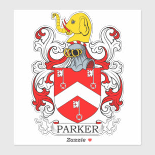 Parker Familienwappen Aufkleber